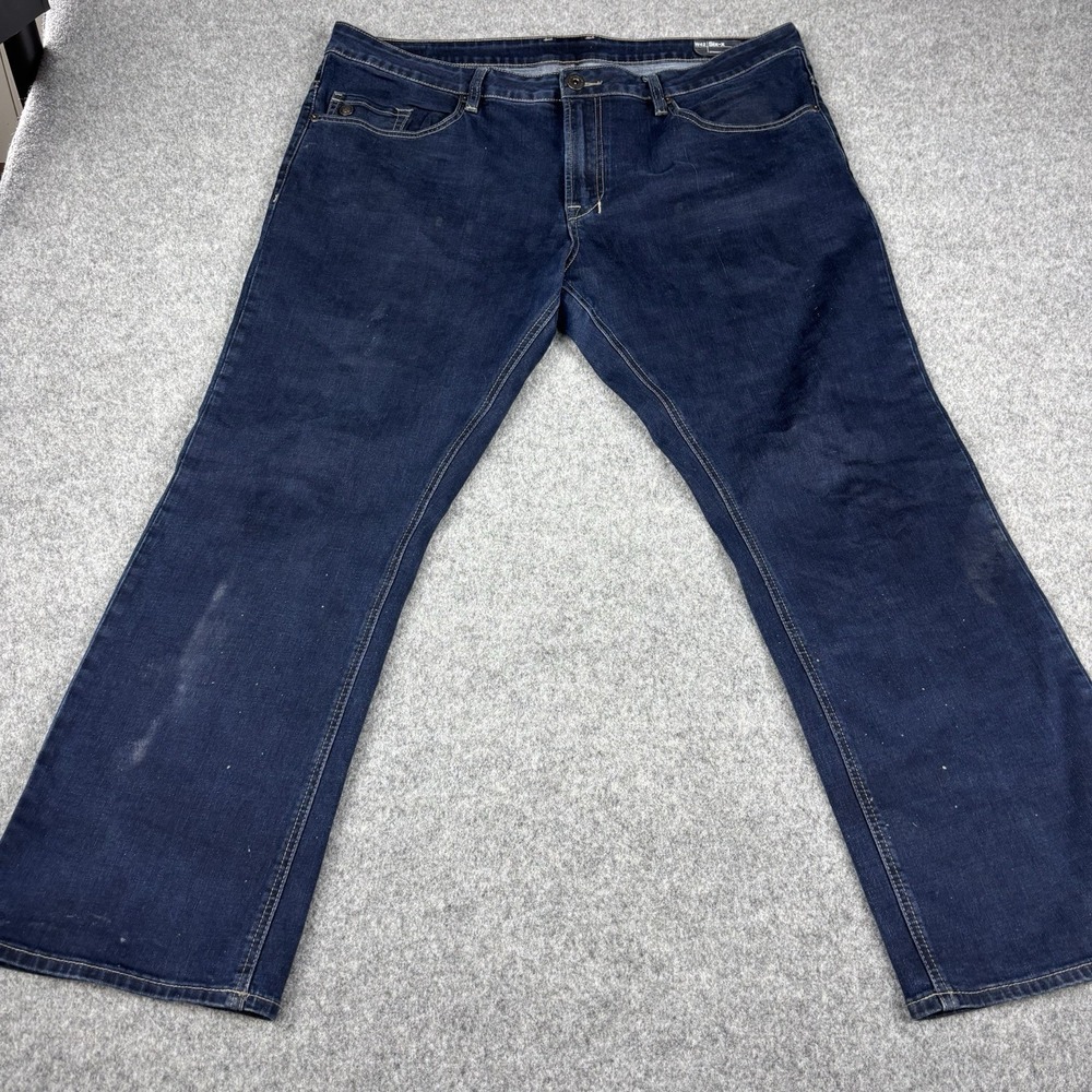 Buffalo David Bitton Six-X Jeans Mens 42x30 Dark Wash Straight Stretch‎ Denim